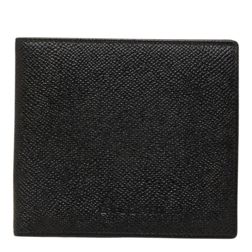 Bvlgari Bulgari bi-fold wallet, black leather, women's.